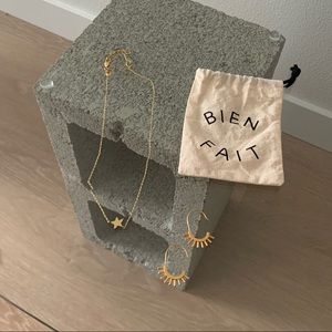 Madewell Mini Star Necklace + Succulent Earrings